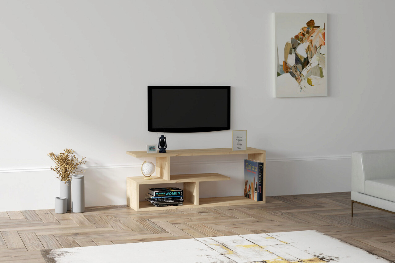Comoda TV, Hanah Home, Cafu, 100x40x29.6 cm, Maro - imagine 5